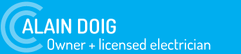 Alain Doig, Owner + licensed electrician