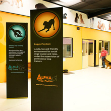 The Alpha Canine Group - inside signage