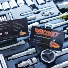 Impact Automatics - business cards