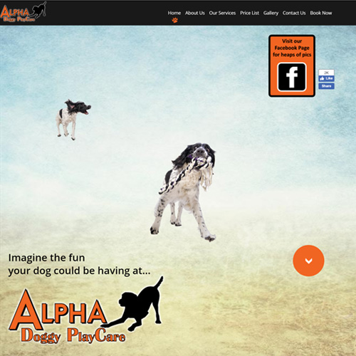 Alpha Doggy PlayCare - parallax scrolling