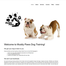 Muddy Paws - basic website